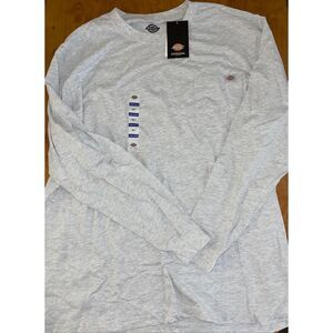 Dickies Men's Long Sleeve Heavyweight Crew Neck Gray Size 2XLT